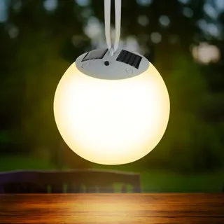 Spetebo Kugelleuchte Kunststoff Ø 20 cm 4 LED warm-weiß