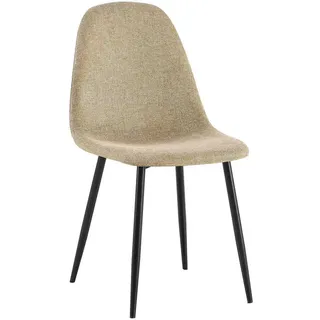 deluke Esszimmerstuhl LISEN Stoff Taupe