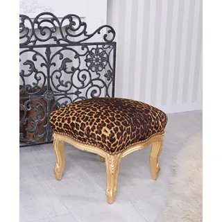 Kleiner Hocker Leo Fussbank Tierprint Polsterbank Polsterhocker Barock cat689a16 Palazzo Exklusiv