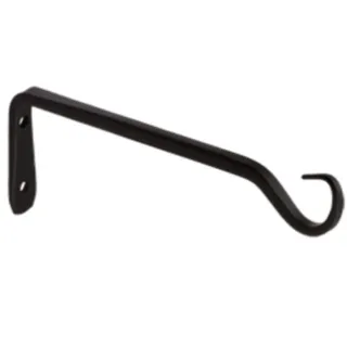 Gedotec Metall Pflanzen-Halterung | Balkon Deko BASIC aus Stahl | Blumenampel-Halter Schwarz Rustikal | Gartendeko für Hängeampeln | Pflanzen Aufbewahrung mit Schrauben