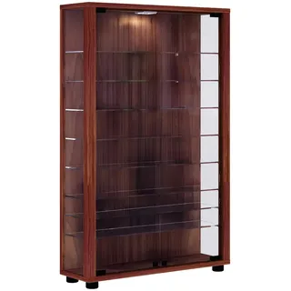 VCM Vitrine Lumo Mini 59 x 90 x 18 cm Braun