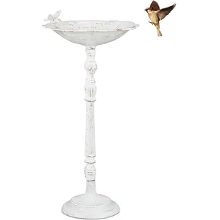 Relaxdays Vogeltränke XL 0 x 0 cm Weiß