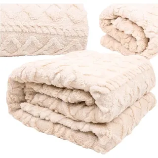 Skandinavische Decke Dicke Tagesdecke Warm 160X200 Cm Geschenk Beige - Beige