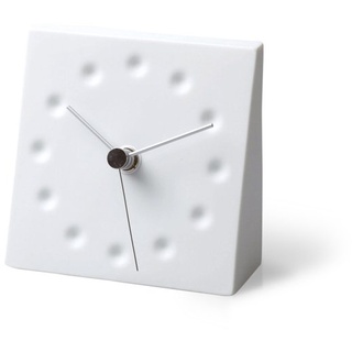 Lemnos Tischuhr Drops Draw The Existance/kleine Uhr zum hinstellen aus Porzellan, hergestellt in Japan/Uhr Tisch/Tischuhr modern/Kleine Uhr ohne Tickgeräusche/Stehuhr