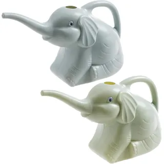 Yeehliny Blumengießkanne, Elefant Design 2 Liter Gießkanne, Gartengießkanne, Kleine Gießkanne aus Kunststoff, für Innen und Außen, Haus, Garten, Blumen, Zimmerpflanzen, Bewässerung (2PCS-C)