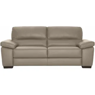 Calia Italia 3-Sitzer CALIA ITALIA "Gaia, hochwertiges Ledersofa mit erstklassigem Sitzkomfort", beige (biscotto), B:210cm H:92cm T:97cm, Leder SORRENTO - 100% Leder;Leder BULL - 100% Leder, Sofas, edles Design, in zwei hochwertigen Lederqualitäten