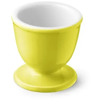 Dibbern Solid Color Eierbecher aus Fine Bone China Porzellan in der Farbe Limone mit einem Durchmesser ca. 5cm, 2019000038