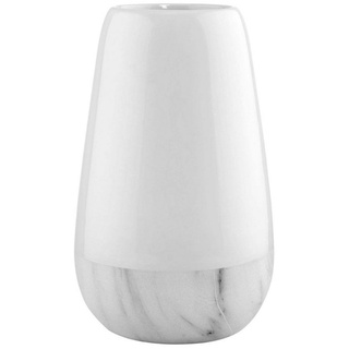 BUTLERS Dekovase MARBELLO Vase Marmor Optik 22cm weiß