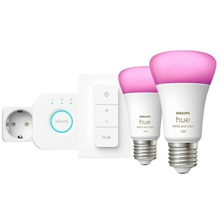 Philips Hue LED-Lampe White & Color Ambiance  (E27, Dimmbar, Warmweiß, 806 lm - 1.055 lm, 9 W)