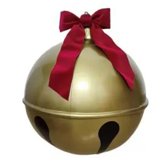 Aufblasbare Weihnachtskugeln, 45cm Riesiger Weihnachtsball, Wiederverwendbar Aufblasbar Glöckchen Anhänger, Dekoration Für Terrasse Garten Außen