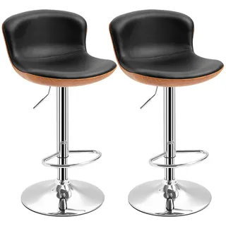 Homcom Barhocker 46 x 53,5 x 85-106 cm Schwarz