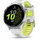 Steinweiss/Titanium Titan mit Silikon-Wechselarmband 22 mm Steinweiss/Transparent Amp Yellow