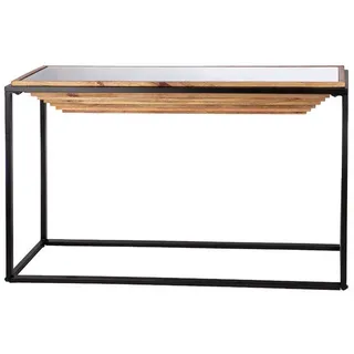 GILDE Sideboard MOOREA - Sideboard aus Mangoholz und Glas - H. 77cm x B. 120cm (1xSideboard, 1 Stück), Tisch - Glastisch - Dekoration - Abstelltisch - Ablage - Hingucker