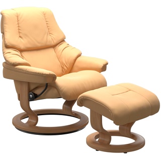Relaxsessel STRESSLESS "Reno" Sessel Gr. Material Bezug, Material Gestell, Ausführung / Funktion, Maße B/H/T, gelb (yellow) Lesesessel und Relaxsessel