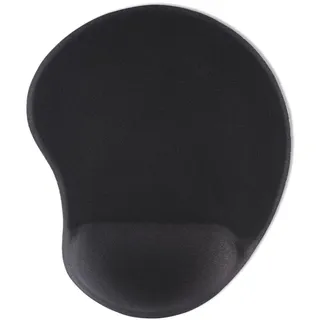 Hama Ergonomisches Mauspad mit Handauflage, Gel Mauspad Memory Foam | Strapazierfähige Mauspad-Handgelenkauflage schwarz, passt sich an, rutschfest, Universal PC Maus Unterlage Schreibtisch