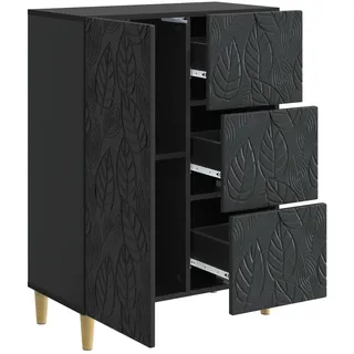 vidaXL Sideboard 66 x 90 x 34,5 cm Schwarz