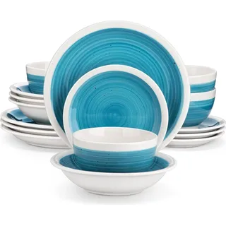 VANCASSO Ori Tafelservice 16-tlg. Blau