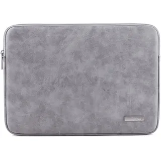 Laptop Sleeve Wasserdicht Stoßfest Matte PU für 14 Zoll Netbook, Hellgrau