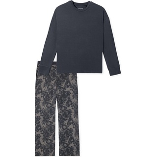 Schiesser, Damen, Pyjama, Selected Premium Schlafanzug, Blau, (XL)