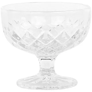 Chic Antique Servierschale Chic Antique - Glas Schale Dessertschale Eisschale auf Fuß mit, Glas