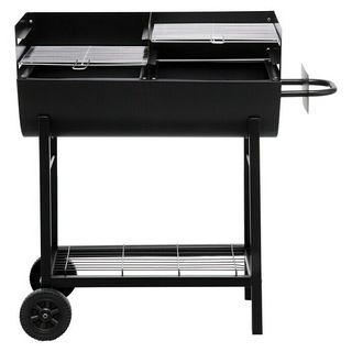 Tepro Holzkohlegrill Detroit  (Schwarz, Hauptgrillfläche: 2 x 35 x 37 cm)