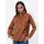 Lederimitat-Blusenjacke in cognac Gr 52