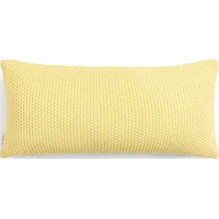 Nordic Knit Kissen 30 x 60 cm gelb aus Bio-Baumwolle