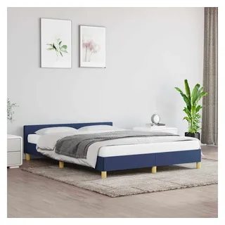vidaXL Bettgestell 140 x 200 cm Blau