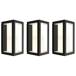 Philips Hue Impress Wandleuchte White & Color Schwarz Schmal 3er-Pack