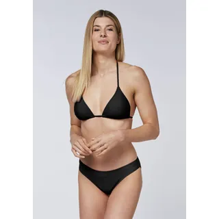 Triangel-Bikini CHIEMSEE, Damen, Gr. 40, schwarz (schwarz beauty), Materialmix, Bikini-Sets Triangel-Bikini, - mit herausnehmbaren Pads
