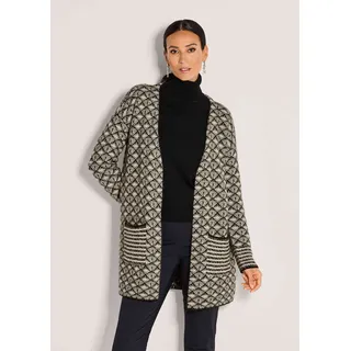 Madeleine Herbstcardigan mit grafischem Muster Schwarz 34