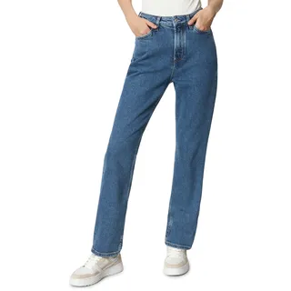 Straight-Jeans MARC O'POLO DENIM "aus Organic Cotton-Mix" Gr. 29 34, Länge 34, blau (darkblue) Damen Jeans Gerade