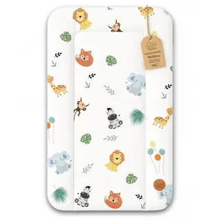 Totsy Baby Wickelauflage Wickelunterlage abwaschbar und wasserdicht 70x50 cm - Wickelmatte zum Auflegen auf Wickeltisch Wickelaufsatz Wickelkommode oder Waschmaschine Oeko-Tex 70 x 50 Safari