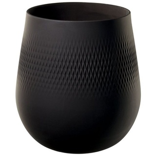 Villeroy & Boch Dekovase Manufacture Collier noir Vase Carré groß (1 St) schwarz