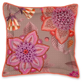PiP Studio Viva La Vida Square Zierkissen Farbe Pink Größe 45x45 Cushion Wendedesign Blumen