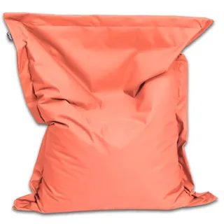 BuBiBag Sitzsack 100x70 cm mit Füllung – Handgefertigt – Bean Bag Indoor & Outdoor – Bodenkissen Liegekissen Kinder & Jugendliche – wasserabweisend bequem – Lachs