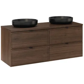 petits-meubles Doppelwaschtisch 120cm Elias Dunkles Holz