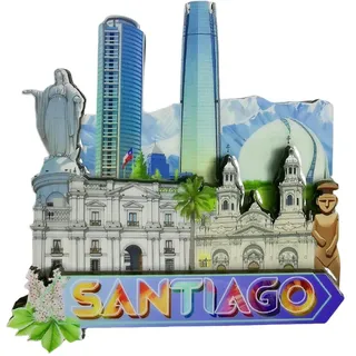 Santiago Chile Touristen-Souvenir 3D-Kühlschrankmagnete Kühlschrankdekoration Magnete