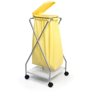 Fahrbarer Ständer für 1 Sack 70/120 l, gelb 440 x 480 x 930 mm