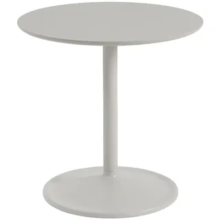 Muuto Soft Beistelltisch, Ø 48 cm, höhe 48 cm, grau linoleum / grau