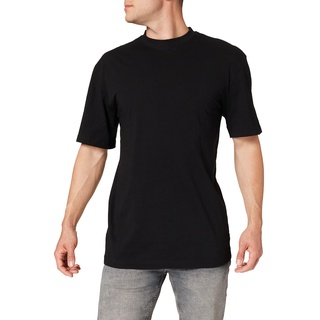 Urban Classics Herren T-Shirt Tall Tee, Oversized T-Shirt für Männer, Baumwolle, gerippter Rundhals, black, XL
