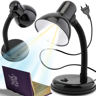 Tischleuchte E27 Schreibtischlampe Retro LED Beistelllampe Beistelllampe Nachttischlampe Nachttischlampe Leuchtmittel Tischlampe Bürolampe Schwarz...