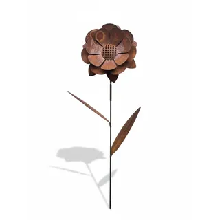 Terma Stahldesign Rost 3D Sonnenblume XXL Gartenstecker 160 cm Edelrost Blume Gartendeko Metall Rostblume Gartenfigur Handmade Germany