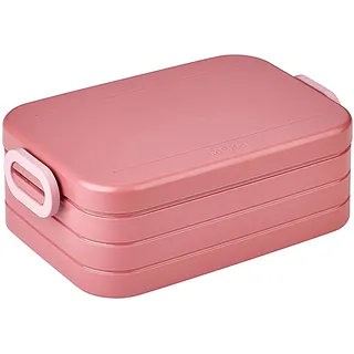 Mepal Brotdose Midi – Brotdose To Go - Lunchbox für 2 Sandwiches oder 4 Brotscheiben - Meal Prep Box - Brotdose Erwachsene - Essenbox mit Unterteilung - Vivid mauve