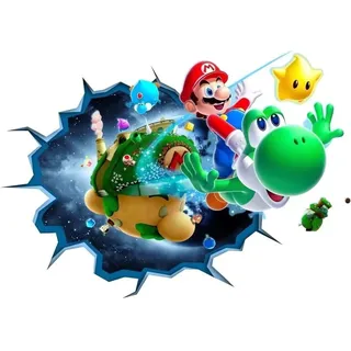 Csparcv 3d Mario Bros. Wandaufkleber Für Kinderzimmer, Wanddekoration, Cartoon-poster