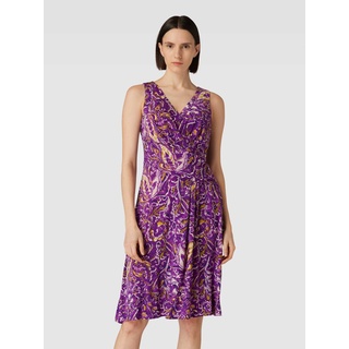 Knielanges Kleid in Wickel-Optik Modell 'AFARA', Purple, 34