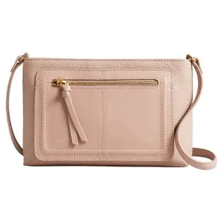 Ted Baker Umhängetasche NISHU, weiches Leder, verstärkter Boden, Reißverschluss braun
