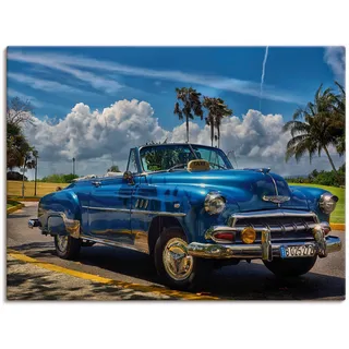 Wandbild »Havanna Flair«, Auto, (1 St.), als Alubild, Outdoorbild, Leinwandbild, Poster, Wandaufkleber, 21072040-0 blau B/H: 40 cm x 30 cm
