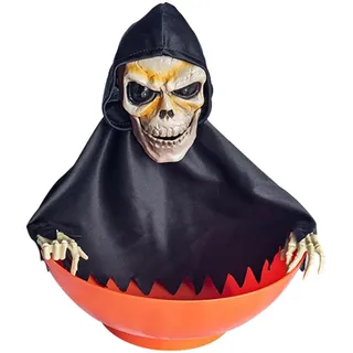 Malloy Halloween-Bonbonschale, Bonbonschale mit Bewegung, Halloween-Bonbonschale, Geister-Obstschalen mit Leuchtenden und Gruseligem Sound E