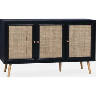 sweeek Sideboard 120 cm Schwarz